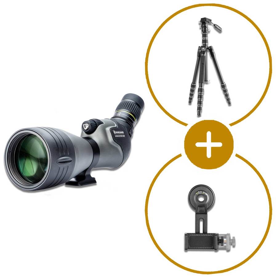 Set Spektiv Vanguard Endeavor 82hd 20-60 x 80 + Stativ veo3 go 265hap + Digiskopie-Kit 