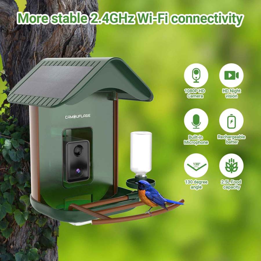 Vernetztes Vogelhaus mit KI-gestützter Artenerkennung 