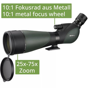 fernrohr BRESSER Pirsch 25-75x100 Generation II mit DeLuxe 10:1 Feineinstellung 